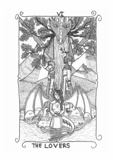 Tarot Card - The Lovers - Notebook