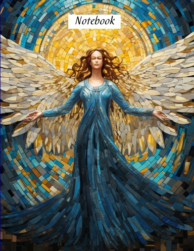 Mosaic Angel/for adults/notebook, journal/100 pages/8.5 × 11 inch