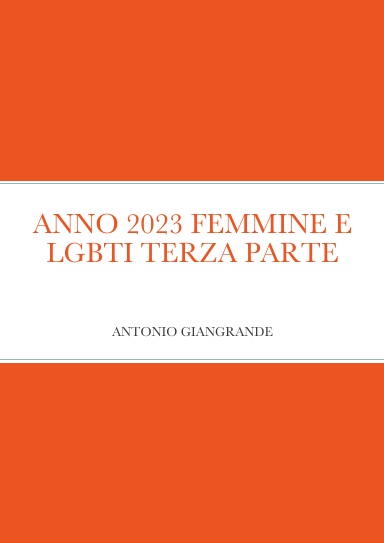 ANNO 2023 FEMMINE E LGBTI TERZA PARTE