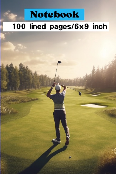 Golf swing Notebook/100 lined pages/6x 9 inch