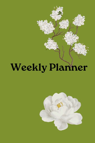 Green Aesthetic Weekly Planner (Coil Bound) with Habit Tracker