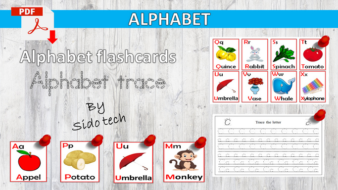 Alphabet - alphabet flashcards and tracing avtivity-