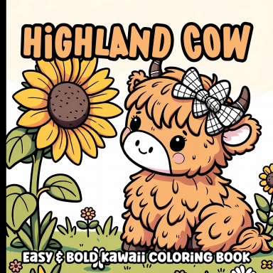 Highland Cow Coloring Book