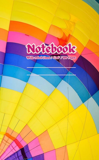 Travel & Adventure Small Pocket Notebook / Wide ruled lines / 4" x 6" / 100 Pages