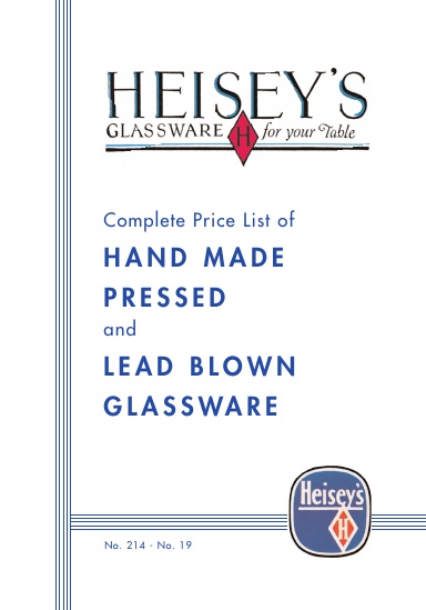 Heisey Price List No. 214 and No. 19