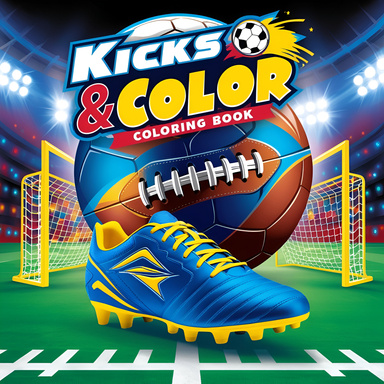 Kicks and Color Football Coloring Book