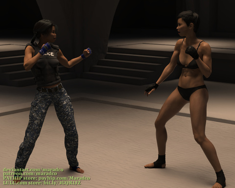 Megan vs Dorota. Underground kickboxing fight