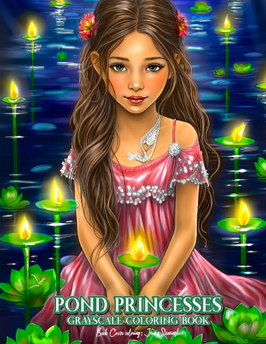 Pond Princesses Grayscale Coloring Book (Spiral)