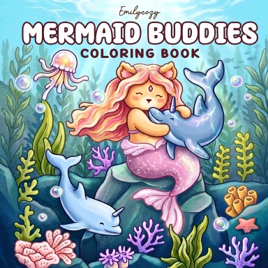 Mermaid Buddies Coloring Book | Spiral-binding