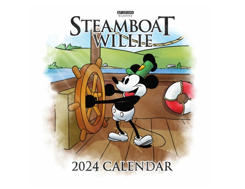 Steamboat Willie 2024 Calendar AJ Design Classics   P66nr2j Front Shortedge 384 