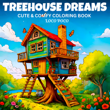 Treehouse Dreams A Magical Treehouse & Nature-Inspired Coloring Book