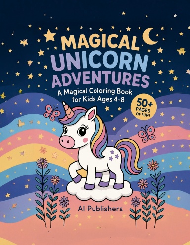 Unicorn colouring book