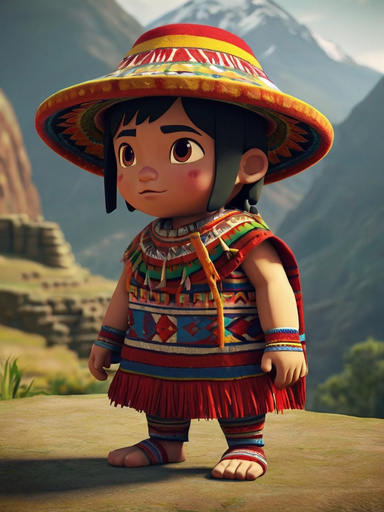 Color Odyssey: Peruvian Cartoon Costumes