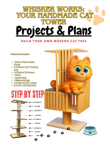 Modern Cat Tree from the Mid-Century Step By Step