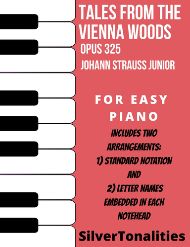 Tales from the Vienna Woods Opus 325 Easy Piano Sheet Music Combo