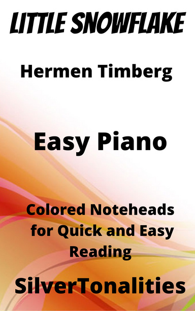 Little Snowflake Easy Piano Sheet Music with Colored Notation