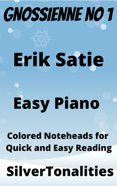 Gnossienne Number 1 Easy Piano Sheet Music with Colored Notation