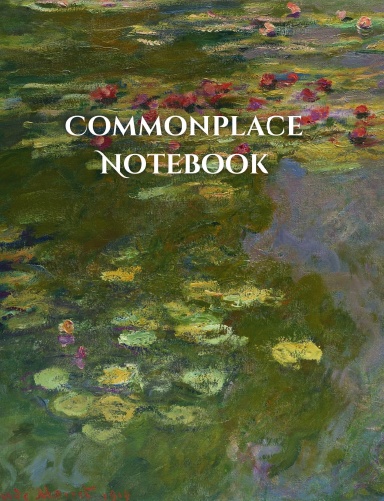 Commonplace Notebook- Claude Monte Cover