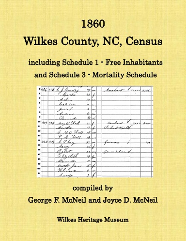 1860 Wilkes County, NC, Census