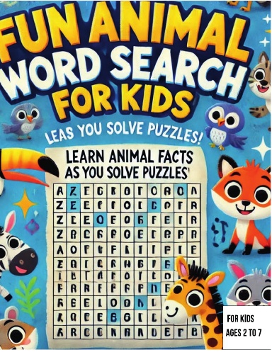 ABC Animal Word Search & Coloring Book
