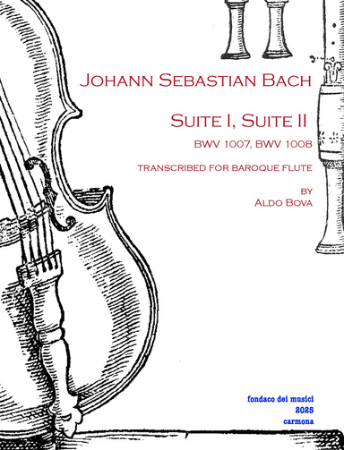 Bach Suites BWV 1007 1008 for baroque flute