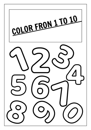 Coloring 1 to 10