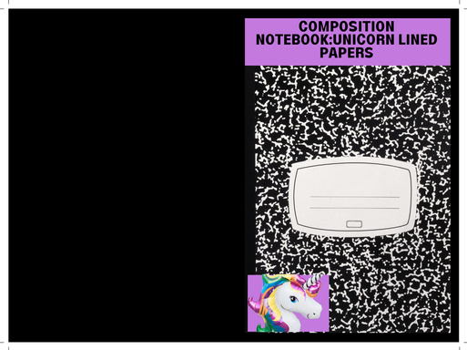 UNICORN LINED  COMPOSITION NOTEBOOK