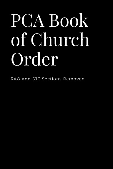 PCA Book of Church Order
