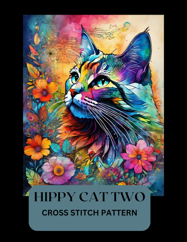 HIPPY CAT TWO CROSS STITCH PATTERN