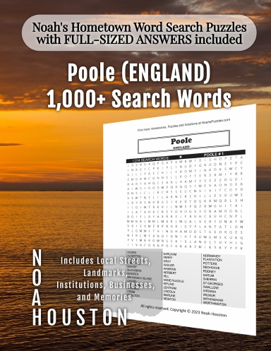 Noah’s Hometown Word Search Puzzles with FULL-SIZED ANSWERS included Poole (ENGLAND)