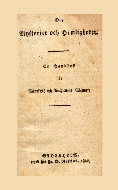 Om mysterier och hemligheter