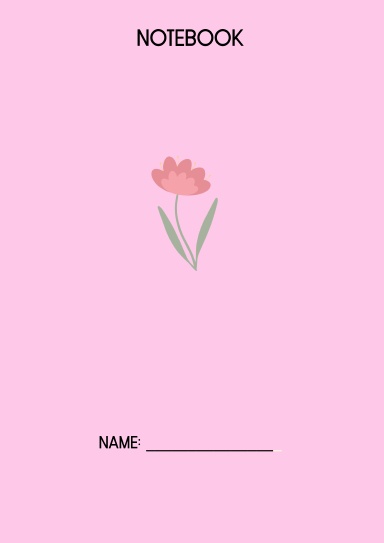 Pink Printed Floral Notebook