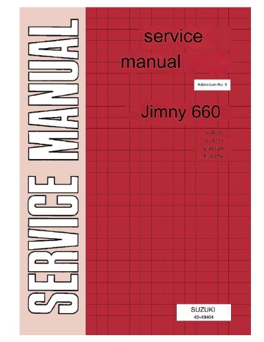 JA22 Suzuki Jimny Service Manual (K6A Engine)