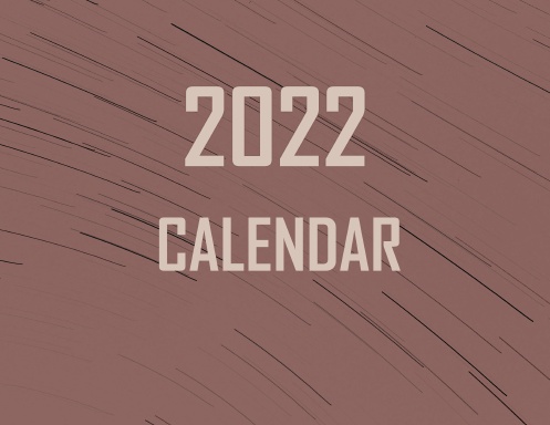 Simple Calendar 2022 - 12 Months Minimalist With monthly motivational quotes.