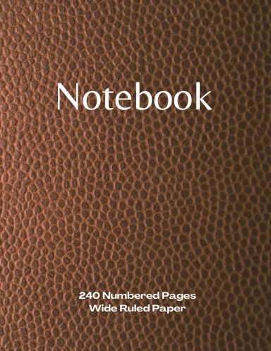 Coil Bound Wide Ruled Notebook with Numbered Pages