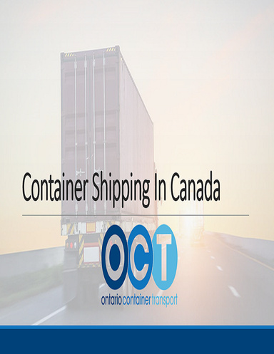 Container Shipping in Canada