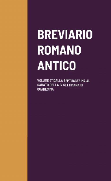 BREVIARIO ROMANO ANTICO
