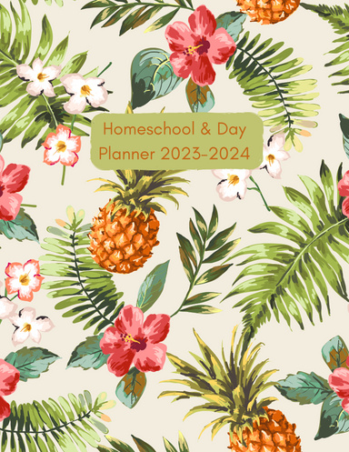 PDF Homeschool and Day Planner Pineapple