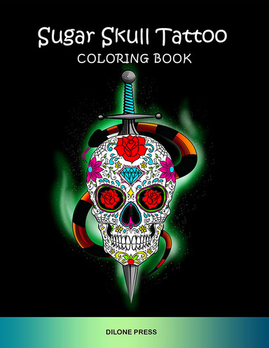 Sugar Skull Tattoo Coloring Book