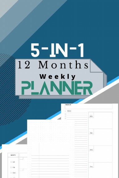 5-In-1 12 months weekly Planner