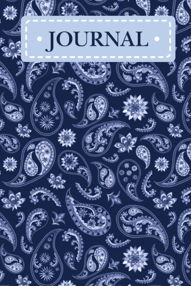 Navy Blue Paisley Journal
