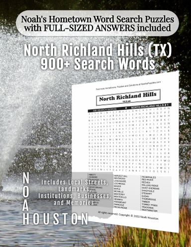 Noah’s Hometown Word Search Puzzles with FULL-SIZED ANSWERS included North Richland Hills (TX)