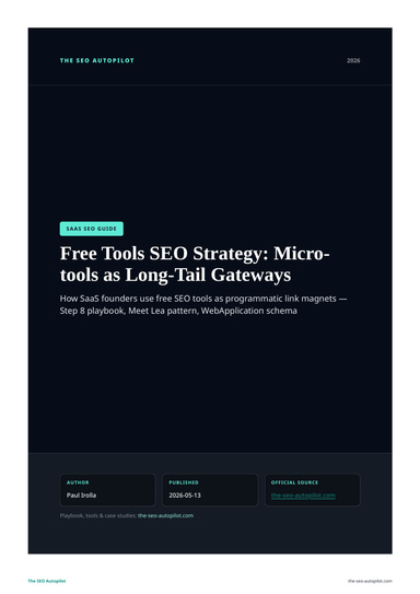 Free Tools SEO Strategy: Micro-tools as Long-Tail Gateways for SaaS Marketing