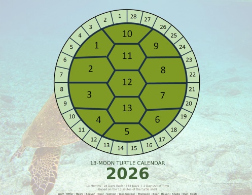 13-Moon Turtle Calendar 2026