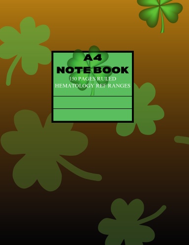 A4 Lined Notebook with Hematology Reference Chart – Perfect for Lab Professionals & Students