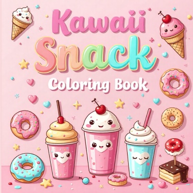 Kawaii Snack Coloring Book