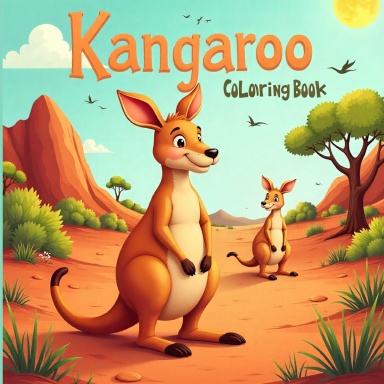 Kangaroo Coloring Book