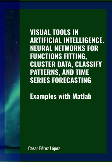 VISUAL TOOLS IN ARTIFICIAL INTELLIGENCE. NEURAL NETWORKS FOR FUNCTIONS FITTING, CLUSTER DATA, CLASSIFY PATTERNS, AND TIME SERIES FORECASTING.  Examples with Matlab