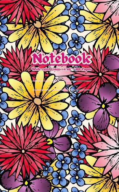 Travel & Adventure Small Pocket Notebook / Wide ruled lines / 4" x 6" / 100 Pages