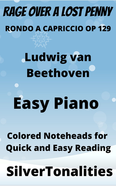 Rage Over a Lost Penny Piano Sheet Music with Colored Notation